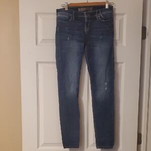 Guess Jeans Womens Size 27 Size 4 Blue Distressed Ripped